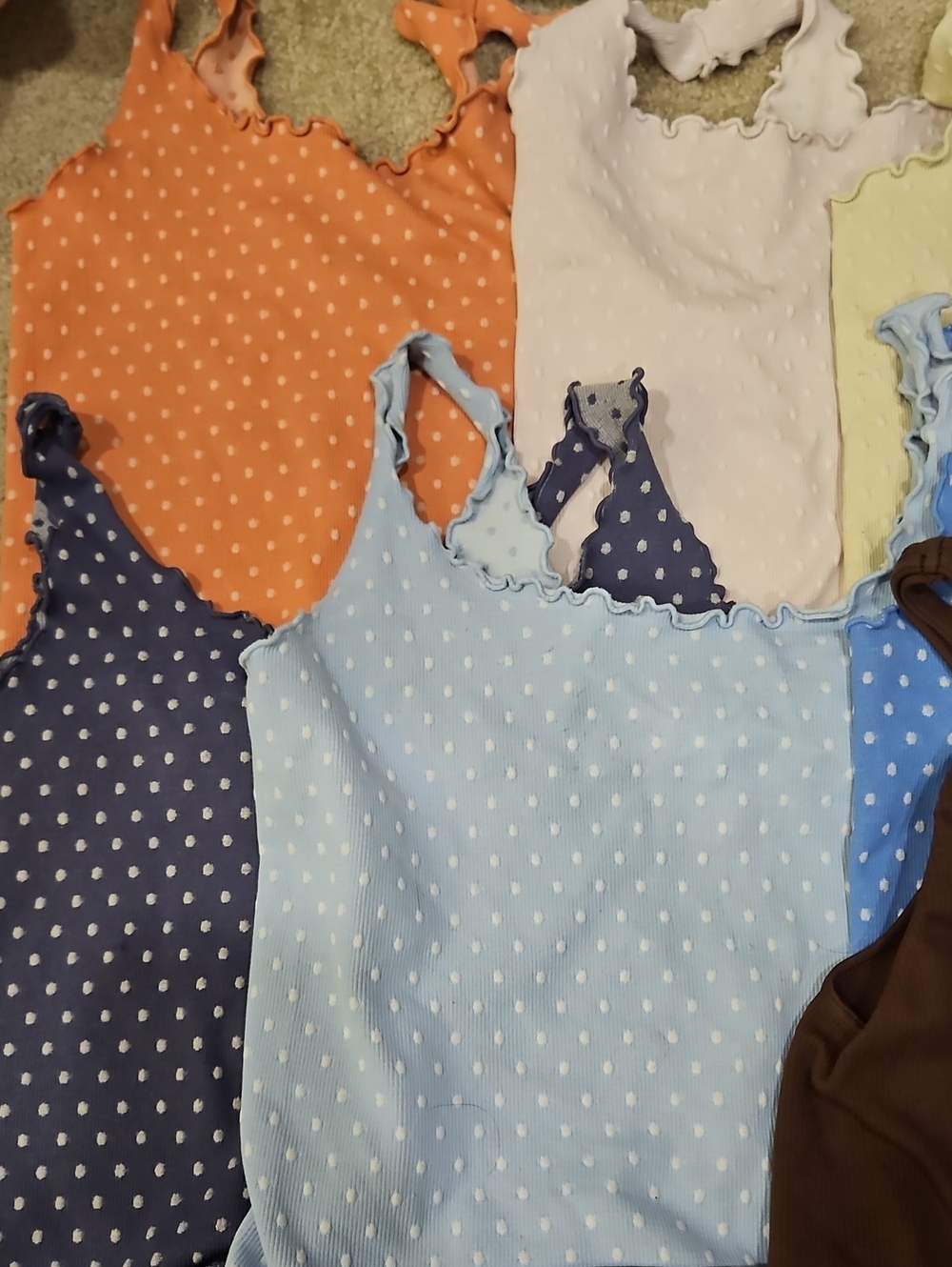 Bundle of niki biki polka dot tanks